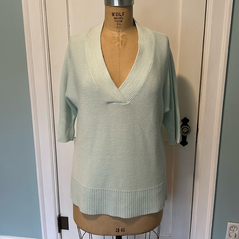 Chico’s Deep-V Cotton Sweater